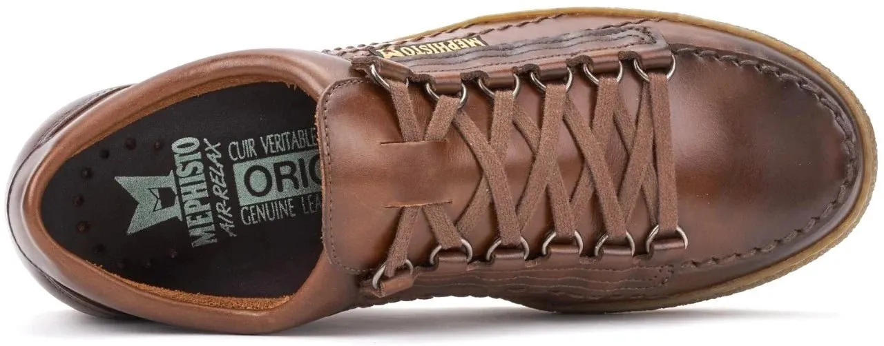 'Rainbow' men's mephisto originals lace-up shoe - brown