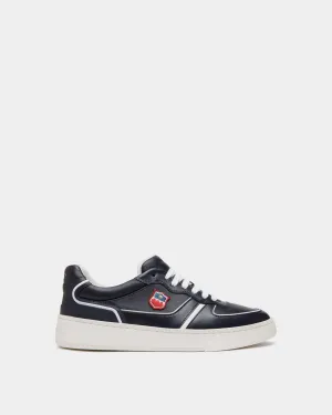 Raise Sneaker in Navy Blue and White Leather