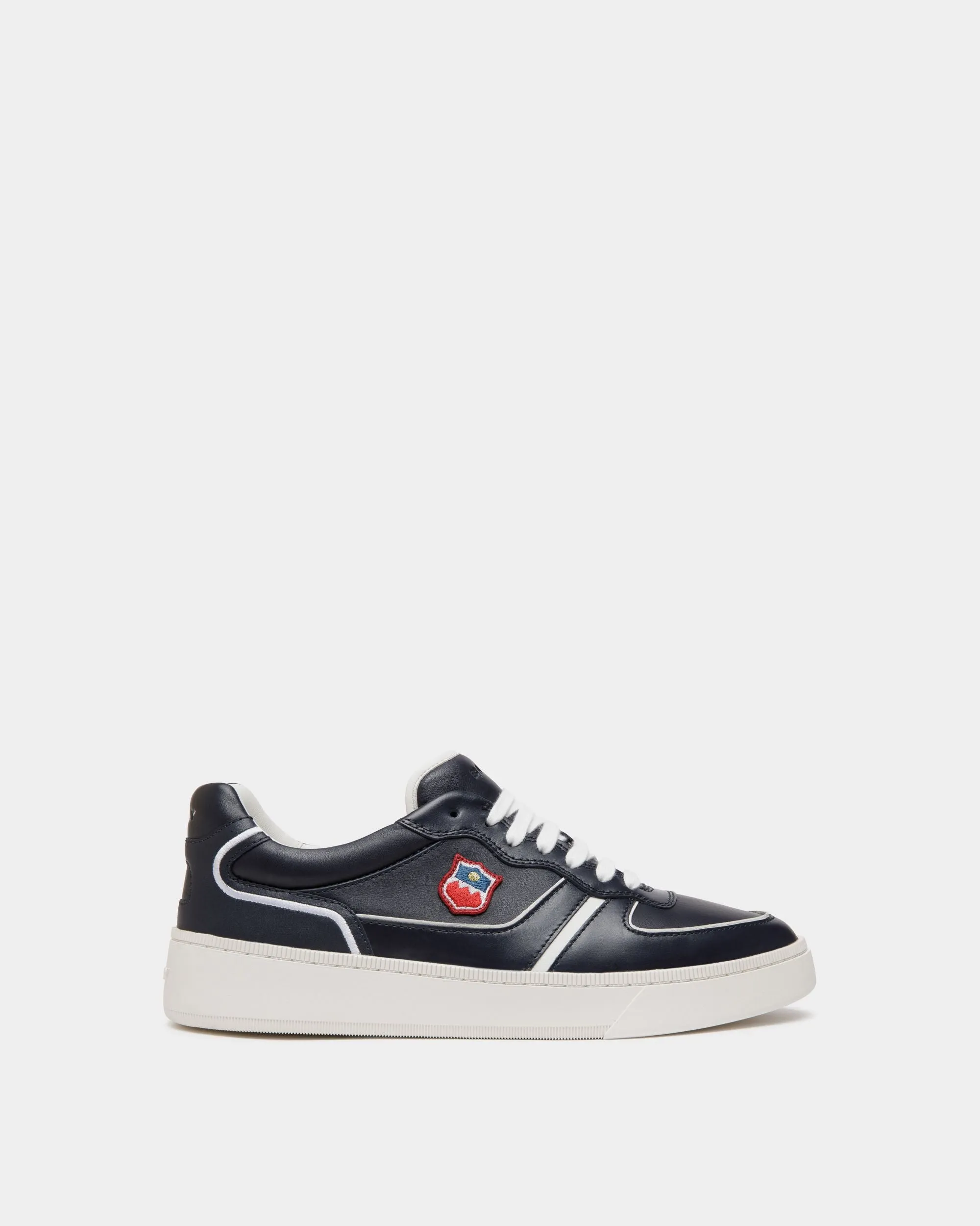 Raise Sneaker in Navy Blue and White Leather