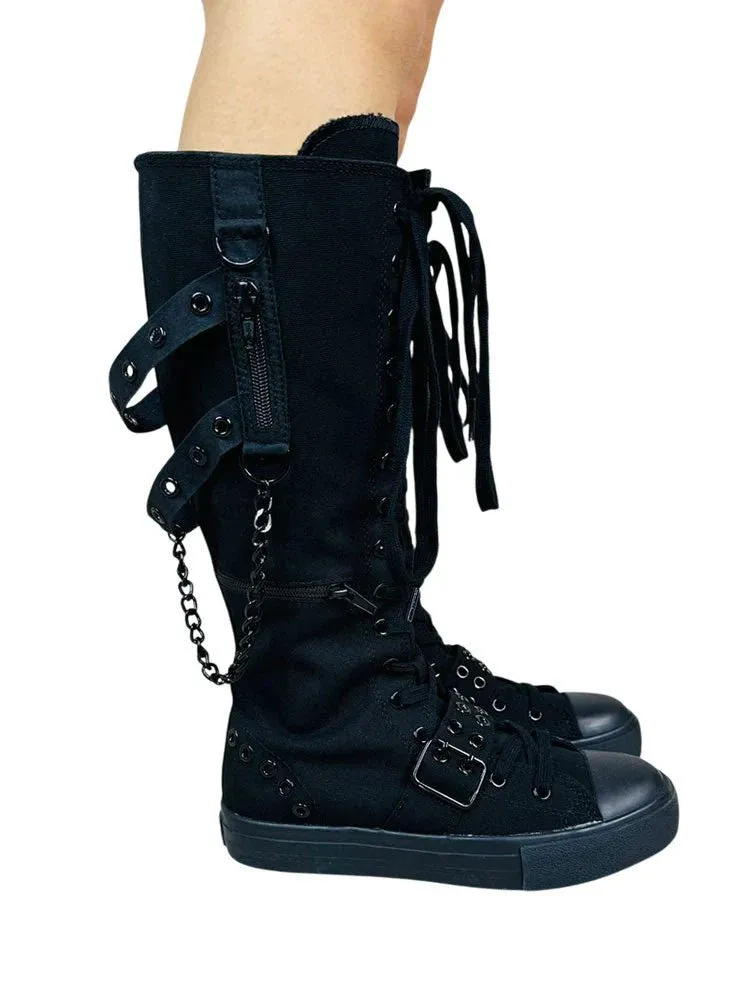 Rawr Knee-High Sneaker (Black) Y.R.U.
