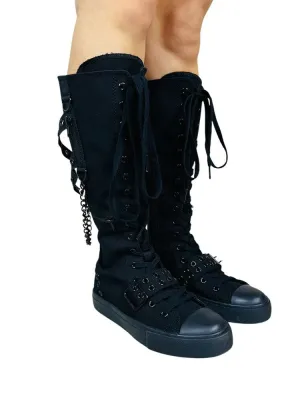 Rawr Knee-High Sneaker (Black) Y.R.U.