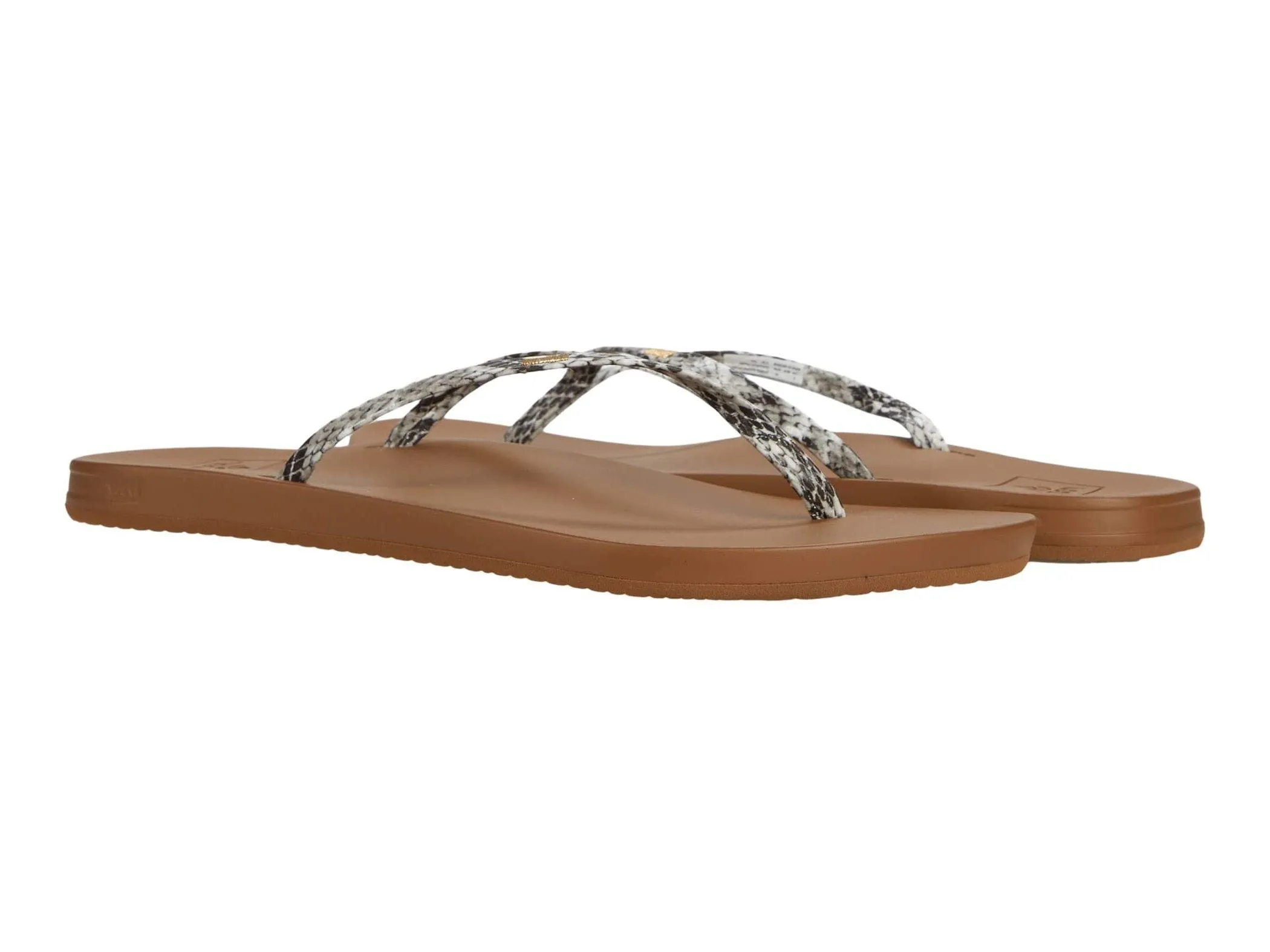 Reef Cushion Bounce Slim Black , Beige , Brown Women's Flip Flop 6 7 8 9 10 11