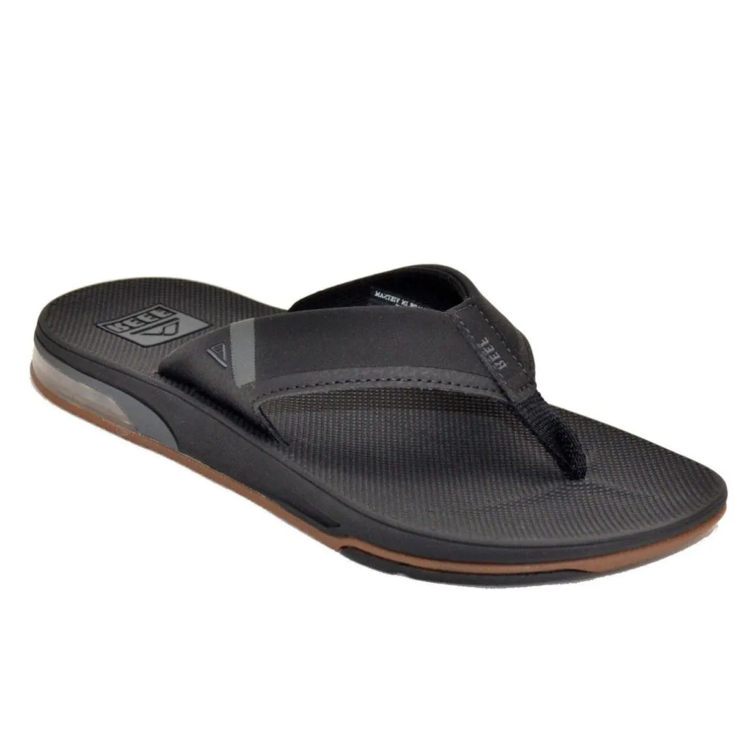 Reef Men's Fanning Bottle Opener Black Low Flip Flop Sandal