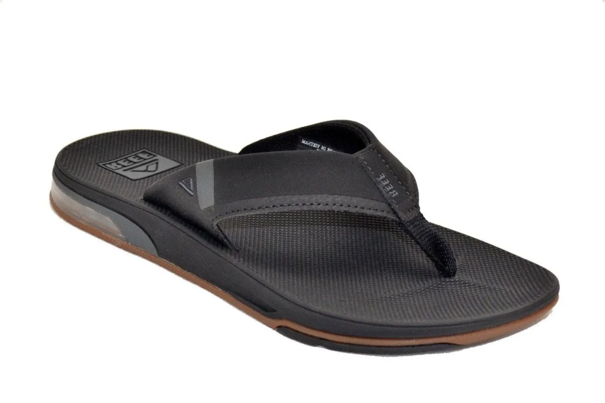 Reef Men's Fanning Bottle Opener Black Low Flip Flop Sandal