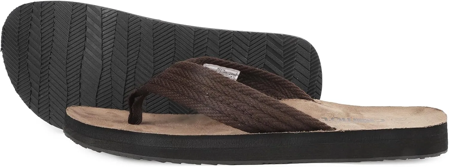 riemot Mens Flip-Flops Arch Support Classical Thongs Sandals Summer Suede 3 Point Beach Flip Flop Comfort Cushioned Slippers for Swimming Pool Home Travel US9/14