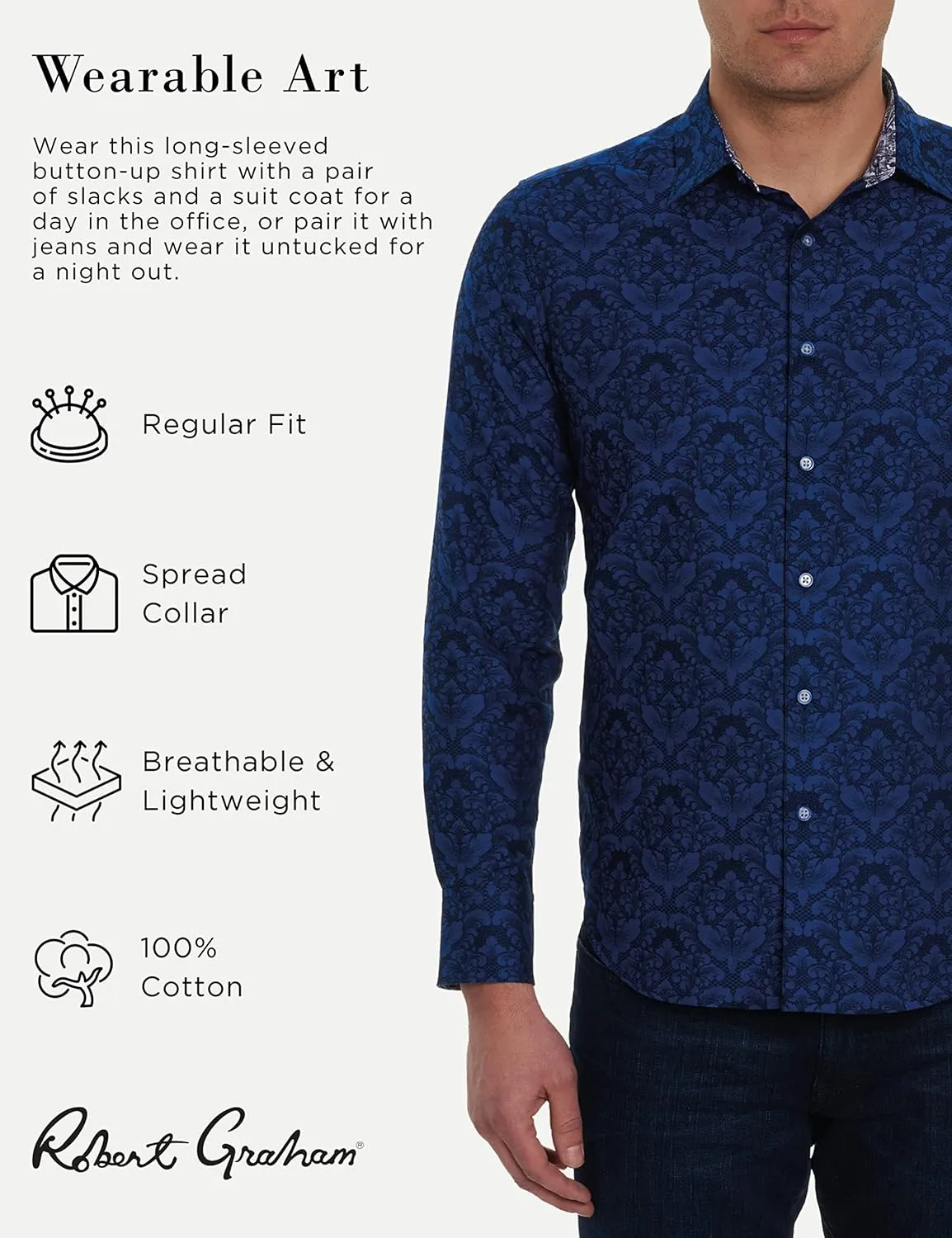 Robert Graham Men's Bayview Long Sleeve Woven Button Down Shirt