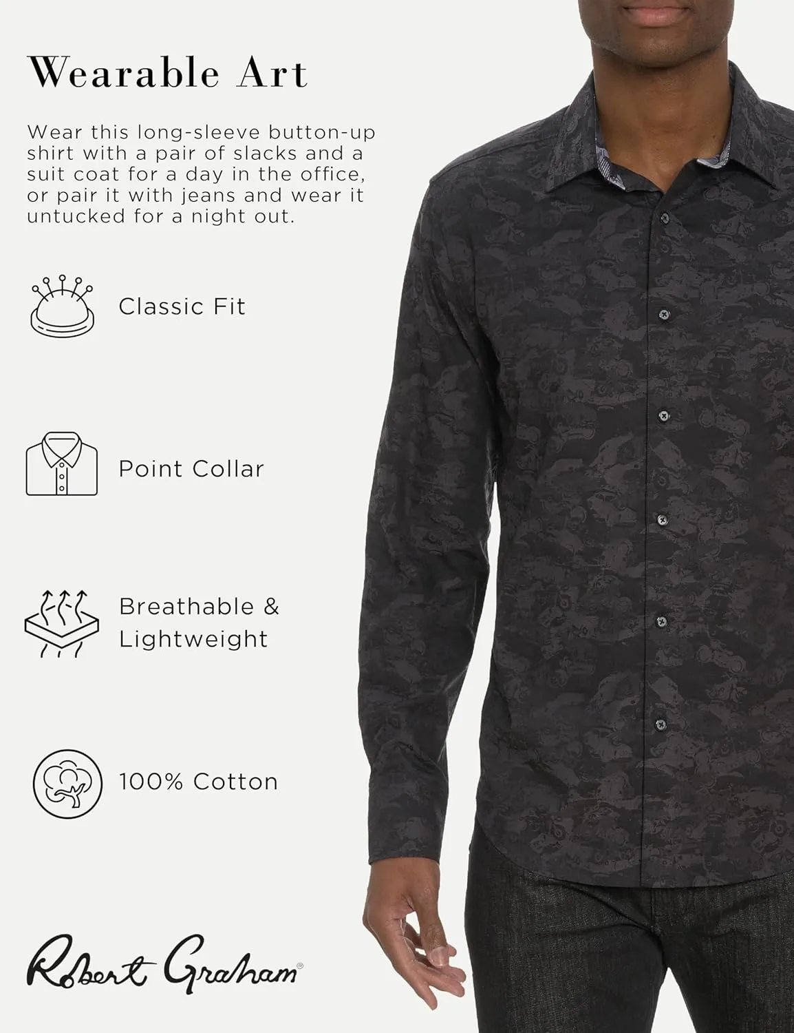 Robert Graham Men's Junk Yard Long-Sleeve Button-Down Dress Shirt