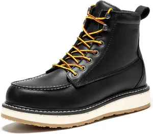 ROCKROOSTER Steel Toe Wedge Work Boots for Men with Moc Toe, 6 inch Durable Comfortable Work Boot(VAP2301)