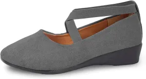 Round Toe Women Flat Shoes Slip On Girls Dress Black Ballet Flats Comfortable Lightweight Walking and Driving Shoes Ladies Elegant Flat Footwear Flexible for Comfort
