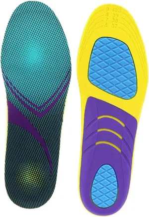 SAFIGLE Elastic Breathable Shoe Insoles Men's Women's Foot Care Pads Shock Absorbing Arch Support Cut-to-fit Pu Shoe Pads Size l