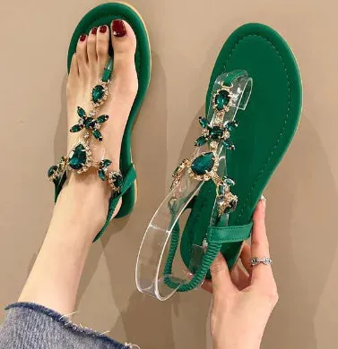 Sandals Group discount Rhinestone All-in-one solution