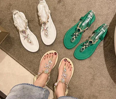 Sandals Group discount Rhinestone All-in-one solution
