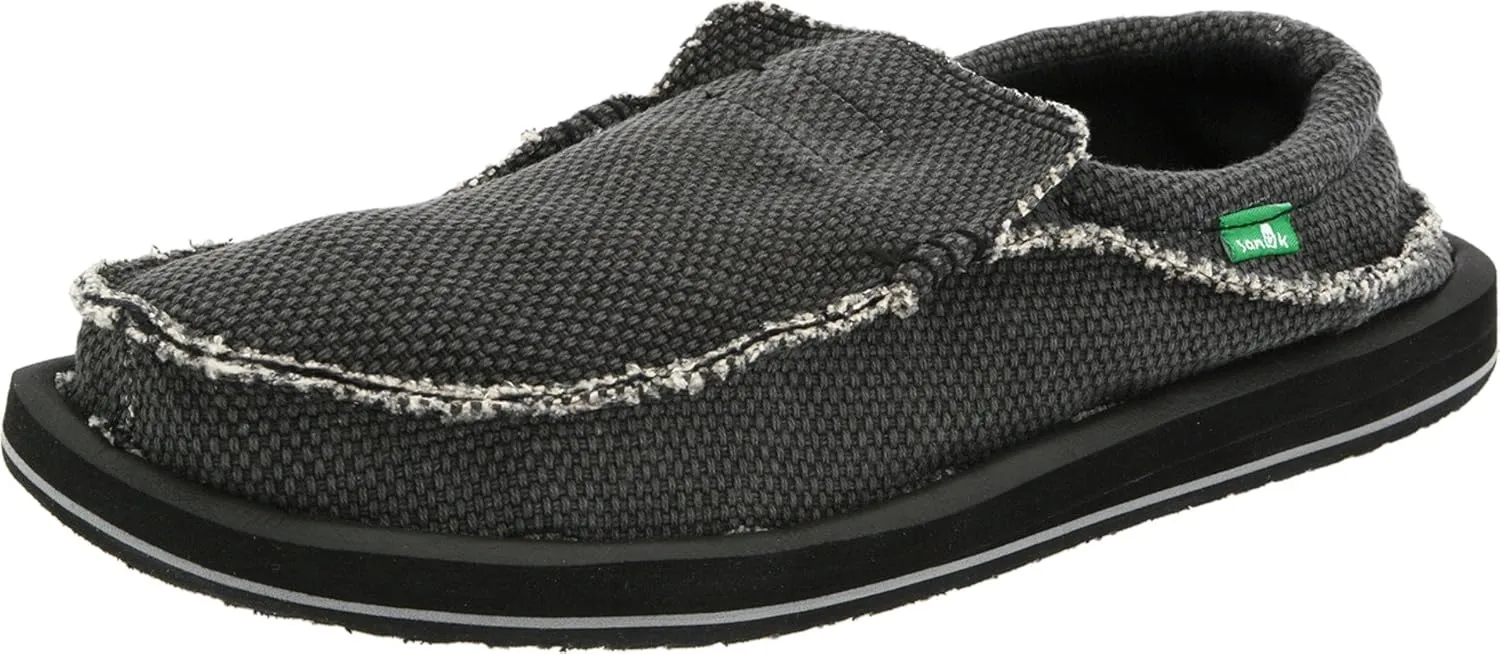 Sanuk Mens Original Chiba Loafers for Men | Mens Shoes | Slip On Shoes for Men | Big & Tall Sizes 8-18 Available | Comfort Foam Footbed