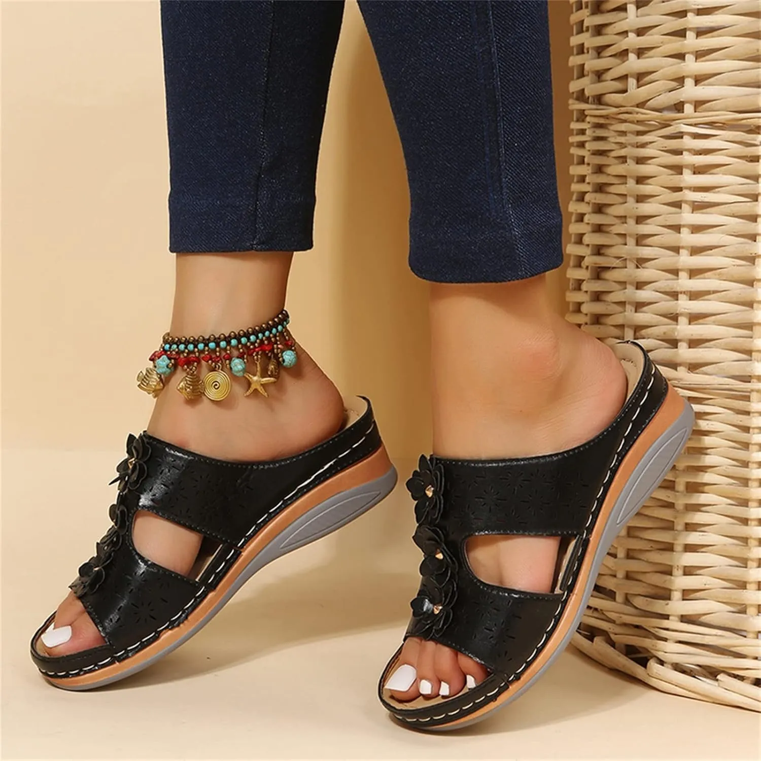 SBGMoSJ Diabetic Shoes for Women Most Comfortable Walking Sandals Men's Brown Dressy Sandals Women Best Flip Flops for Walking All Day Women Orthopedic Walking Shoes Slip On Tie Up Sandals