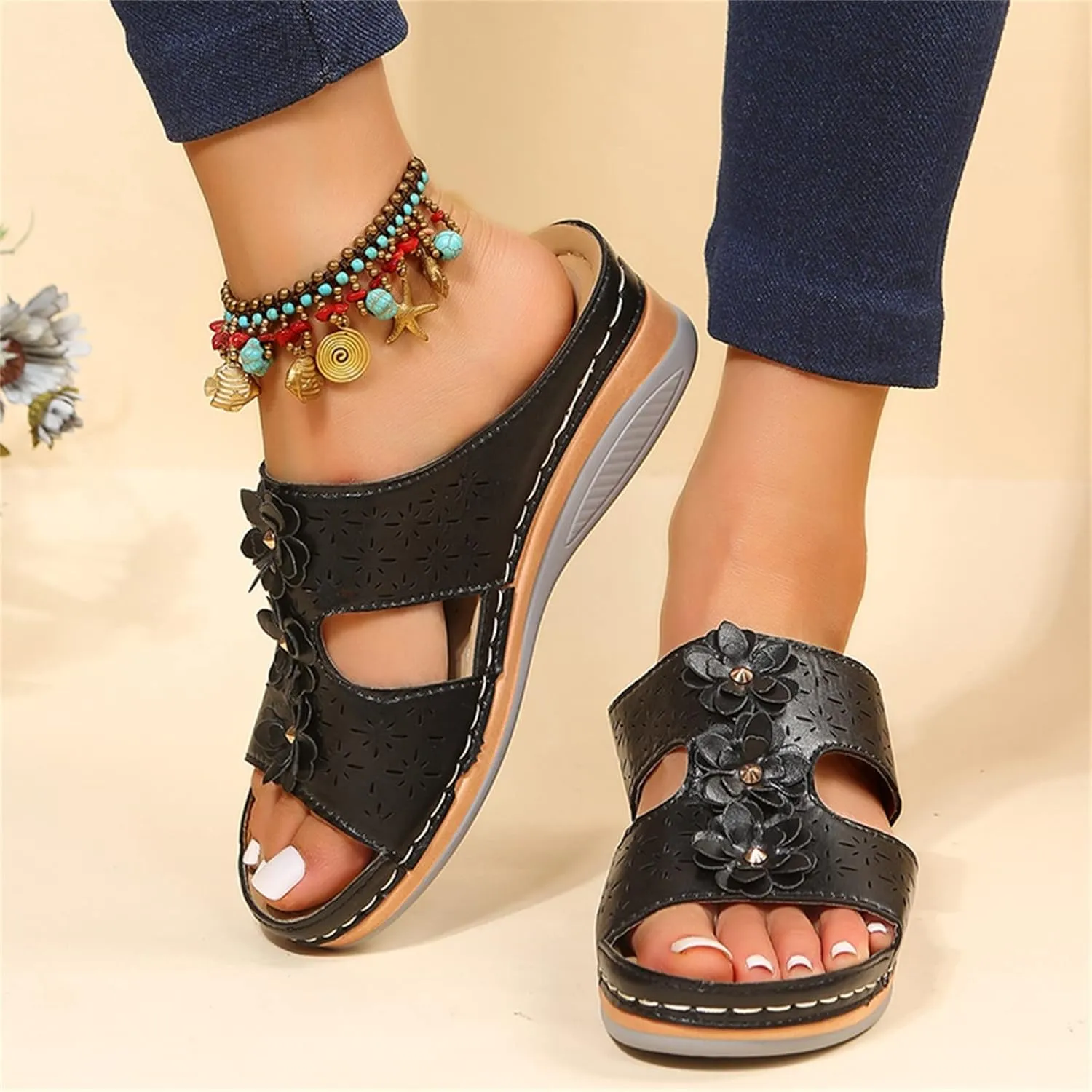 SBGMoSJ Diabetic Shoes for Women Most Comfortable Walking Sandals Men's Brown Dressy Sandals Women Best Flip Flops for Walking All Day Women Orthopedic Walking Shoes Slip On Tie Up Sandals