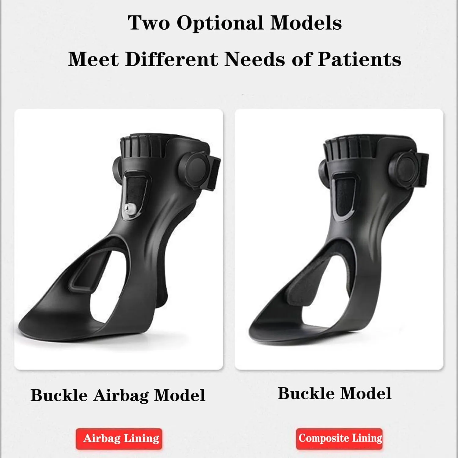 SFKLYU Drop Foot Brace Orthosis Light Balance Foot Drop Orthosis with Airbag Absorber for Drop Foot, Nerve Injury, Foot Position, Relieve Pressure,Style b left right,S