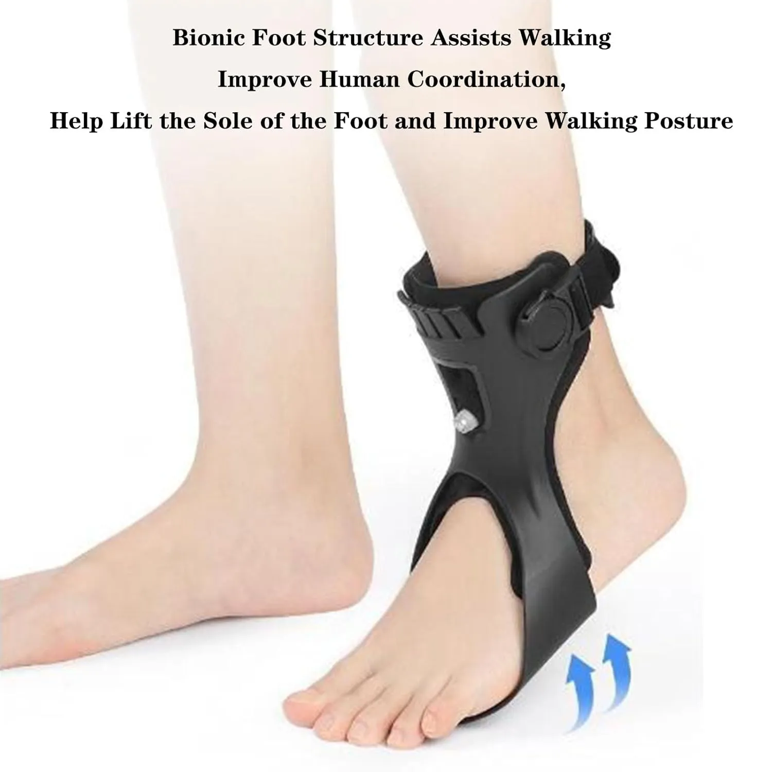 SFKLYU Drop Foot Brace Orthosis Light Balance Foot Drop Orthosis with Airbag Absorber for Drop Foot, Nerve Injury, Foot Position, Relieve Pressure,Style b left right,S