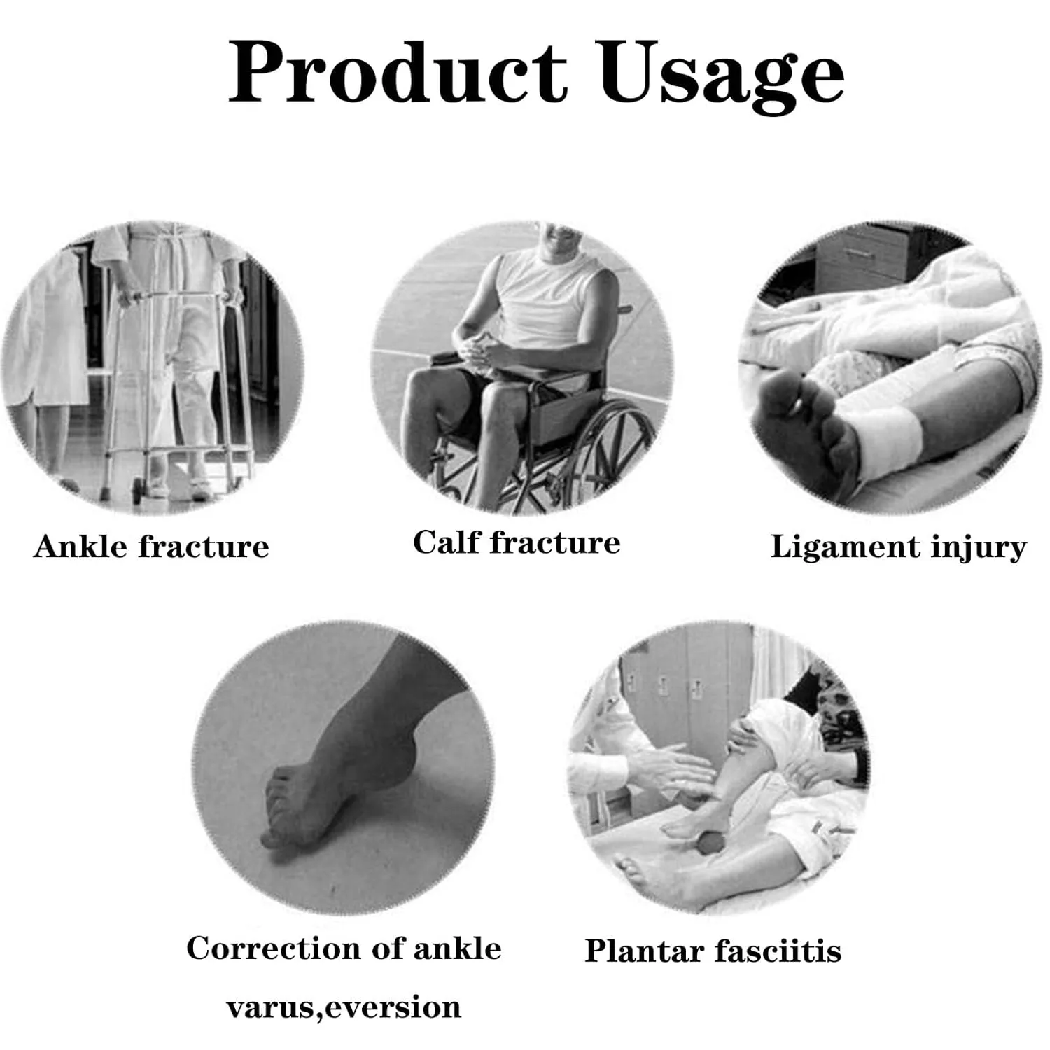SFKLYU Drop Foot Brace Orthosis Light Balance Foot Drop Orthosis with Airbag Absorber for Drop Foot, Nerve Injury, Foot Position, Relieve Pressure,Style b left right,S