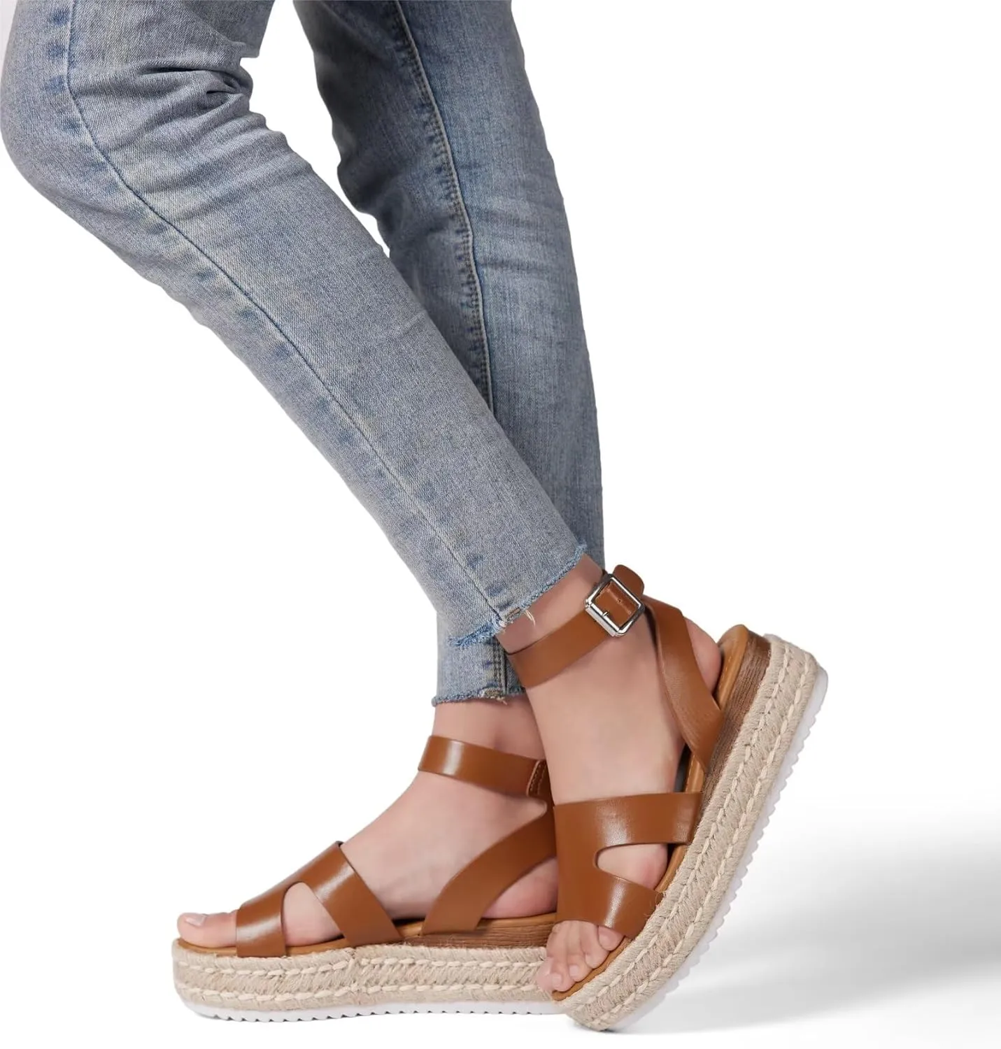 SILENTCARE Women's Comfortable Wedge Platform Sandals for 2024 Summer