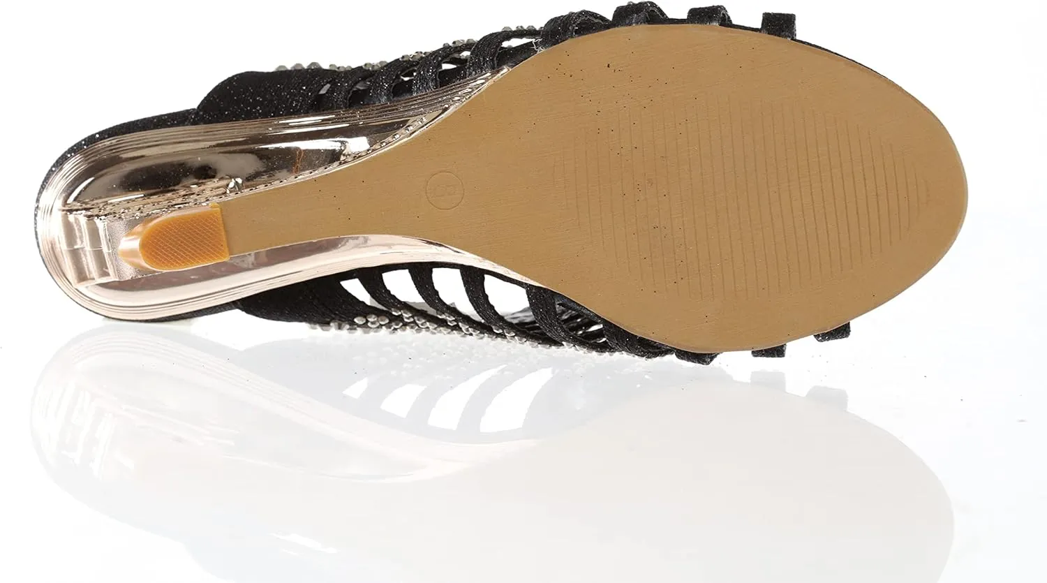 SIMPLY COUTURE Women's Strappy Rhinestone Slide Dress Sandal