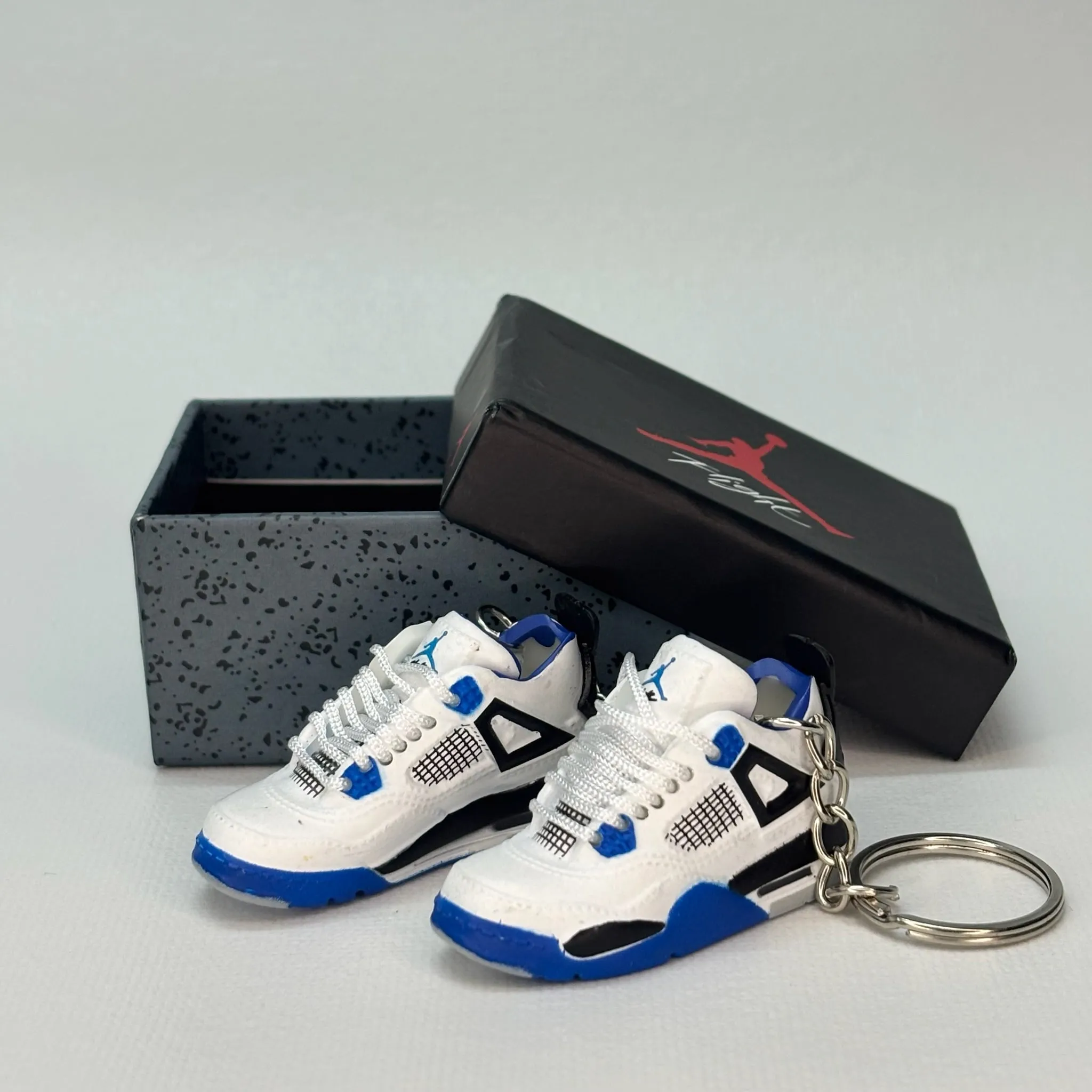 Single Sneaker Keychain - AJ4 Retro Navy With Box