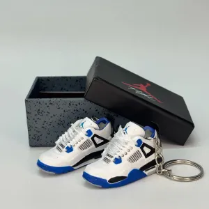 Single Sneaker Keychain - AJ4 Retro Navy With Box