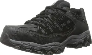 Skechers Men's Cankton Steel Toe Construction Shoe – Electrical Hazard Rated, Memory Foam, Black/Charcoal, 10.5 Wide