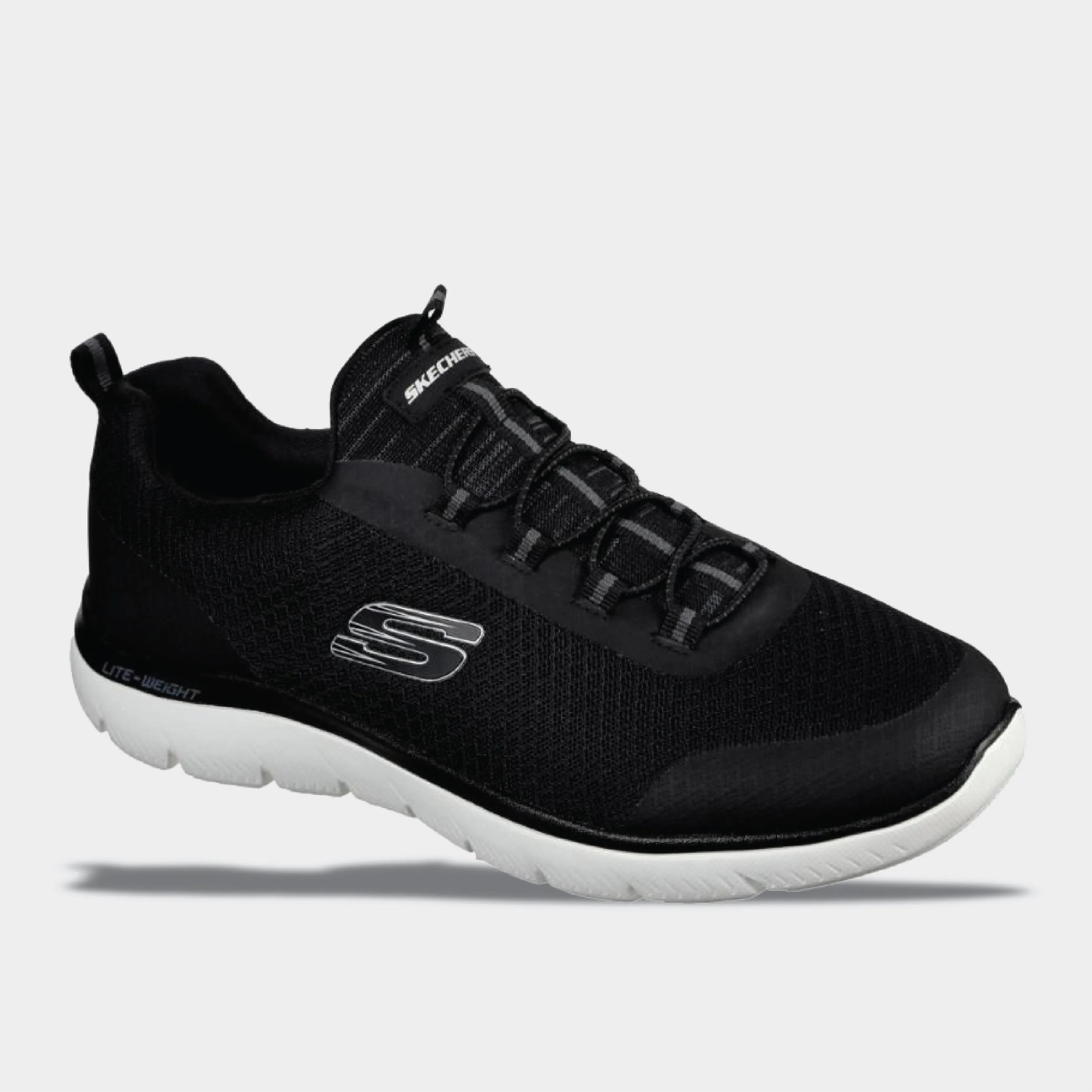 Skechers Mens Summits Sneakers Black/White _ 171522 _ Black