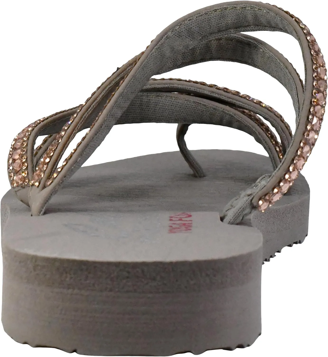 Skechers Women's Meditation Glam Flash Rhinestone Toe Loop Thong