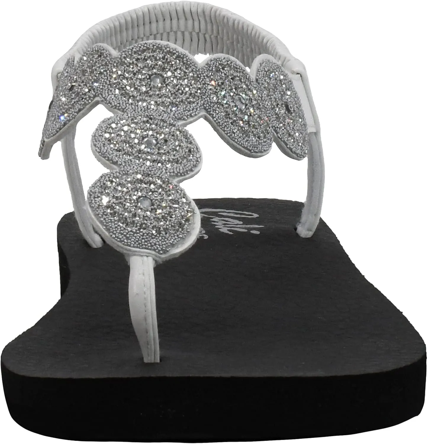 Skechers Women's Meditation-Stars & Sparkle-Circular Rhinestone Slingback Thong Flip-Flop