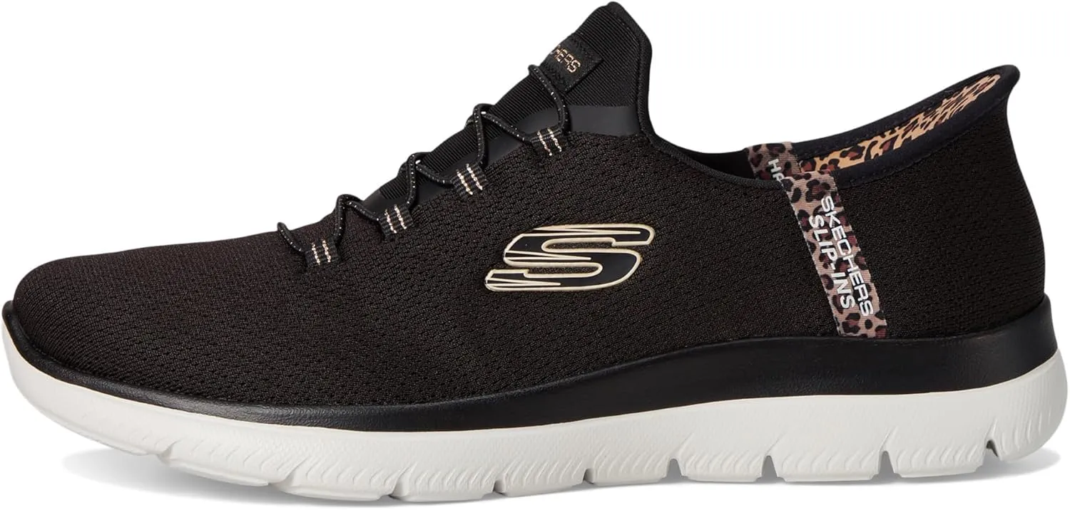 Skechers Women's Summits-Leopard Chic Hands Free Slip-ins Sneaker