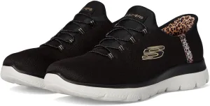 Skechers Women's Summits-Leopard Chic Hands Free Slip-ins Sneaker