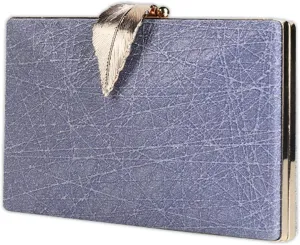 Small Clutch Purses for Women Evening Bag with Leaf-style Flip Lock Bridal Wedding Handbag