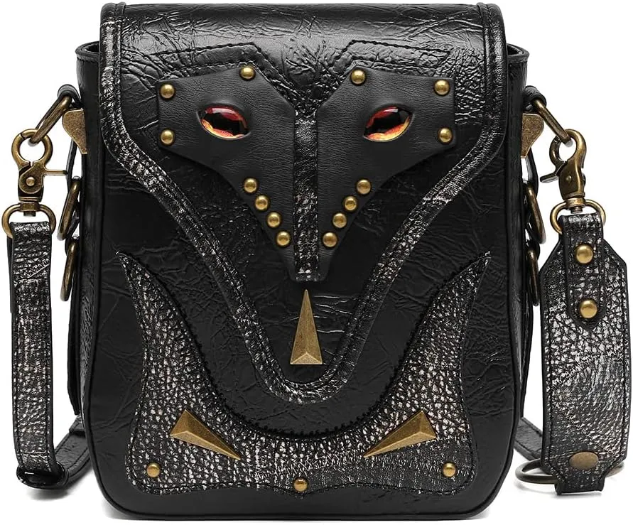 Small Crossbody Bag Shoulder Purse Leather Belt Pouch Travel Phone Holder Punk Medieval Vintage Festival Costume Accessory