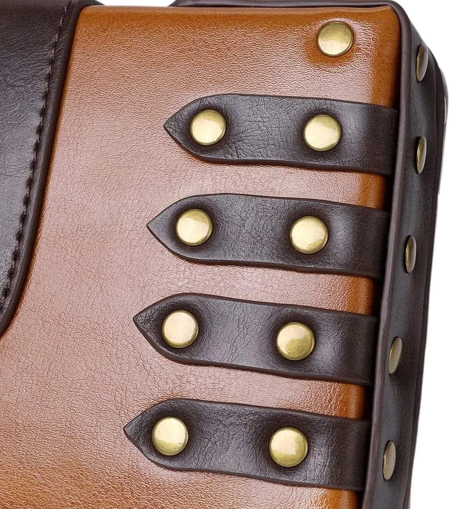 Small Crossbody Bag Shoulder Purse Leather Belt Pouch Travel Phone Holder Punk Medieval Vintage Festival Costume Accessory