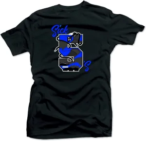 SNELOS Shirt to Match Jordan 5 Racer Blue Match Sneaker tee