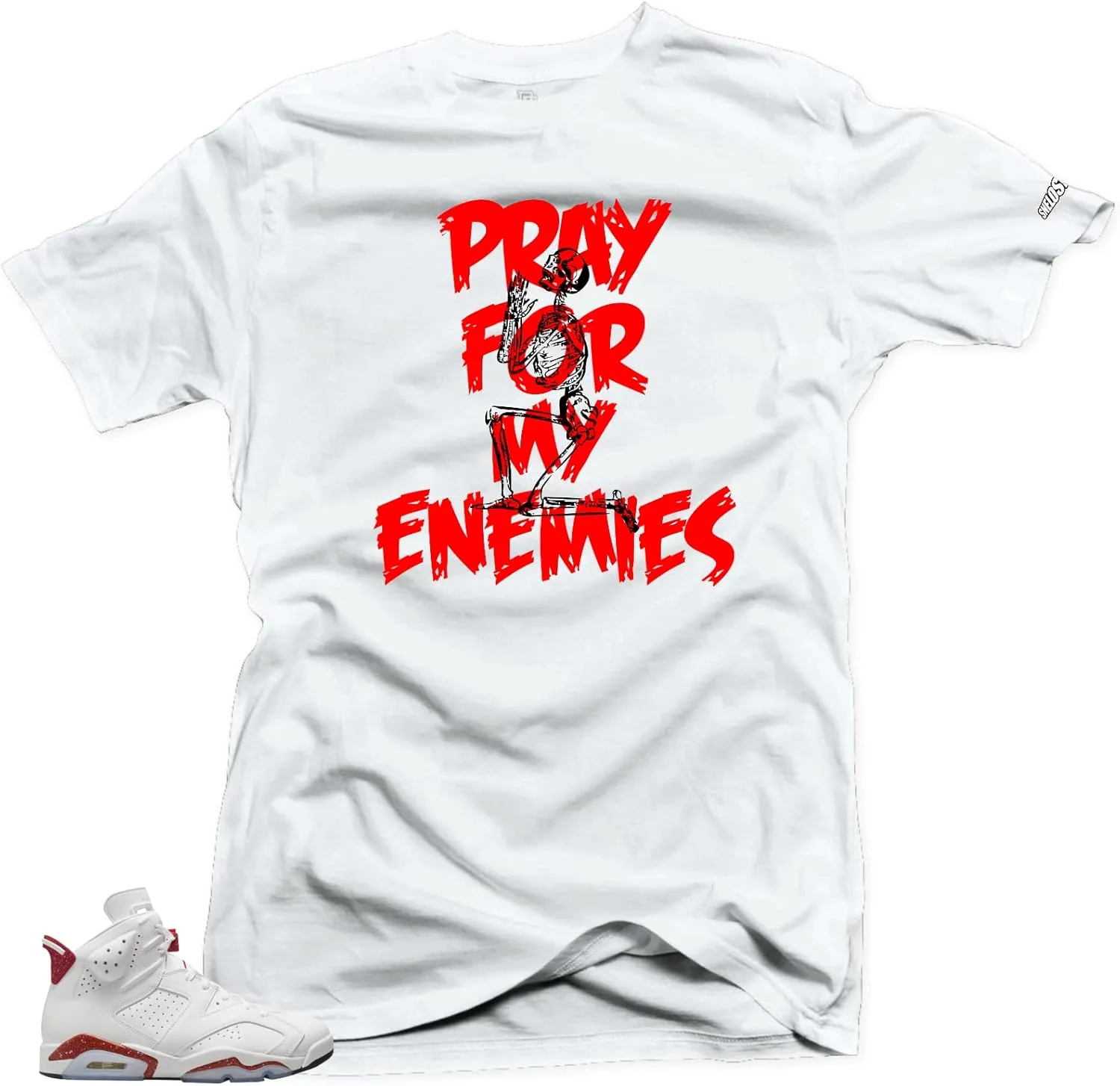 SNELOS Shirt to Match Jordan 6 Red Oreo Match Sneaker tee