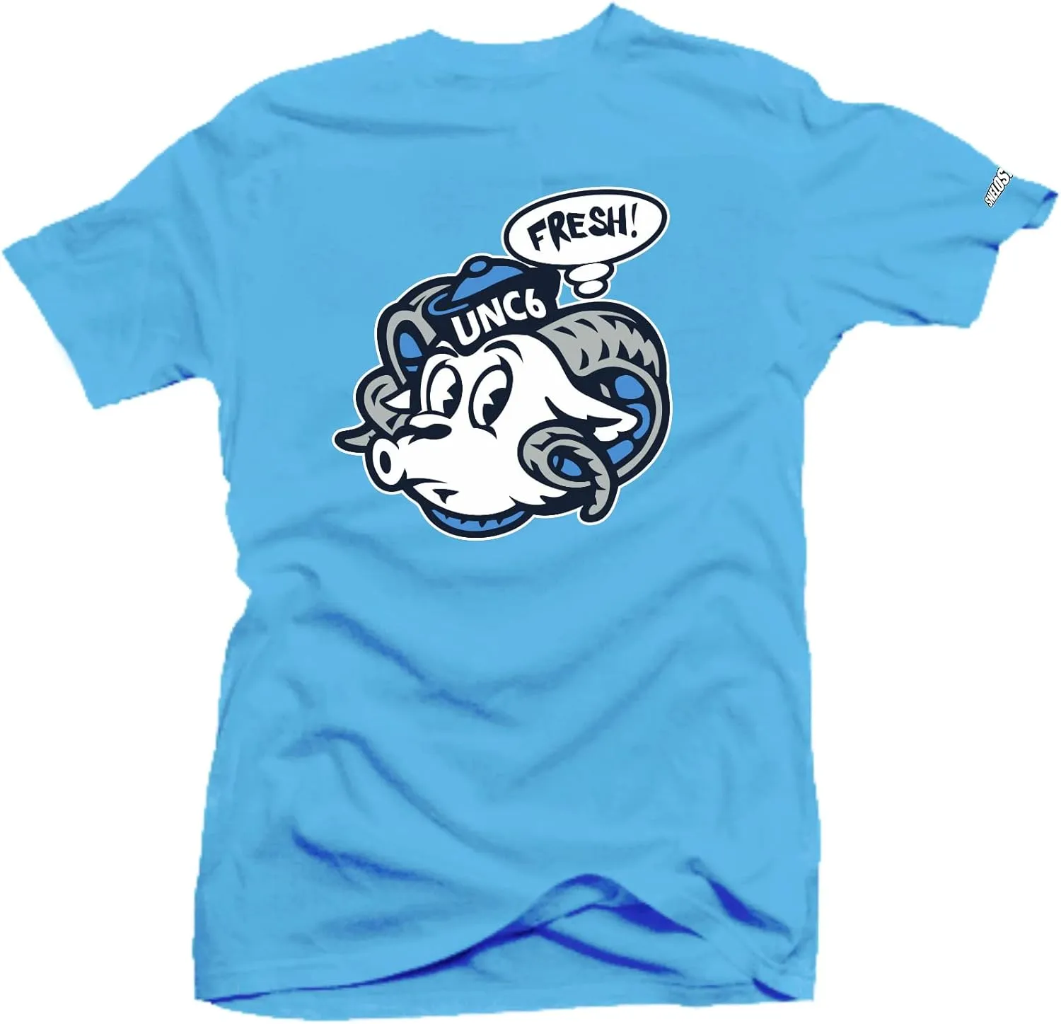 SNELOS Shirt to Match Jordan 6 UNC University Match Sneaker tee