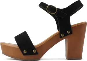 Soda CHIVAS ~ Women's Bold Buckles Studded Wedge Sandal