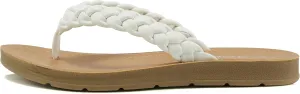 Soda STILL ~ Women Casual Comfort Braided Flip Flops Flat Fashion Thong Sandal
