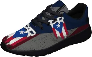Sonzj-II Puerto Rico Shoes Mens Womens Running Shoes Athletic Casual Puerto Rico Flag Tennis Sneakers Gifts for Friends