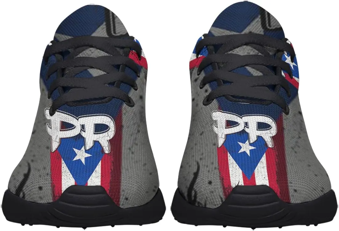 Sonzj-II Puerto Rico Shoes Mens Womens Running Shoes Athletic Casual Puerto Rico Flag Tennis Sneakers Gifts for Friends