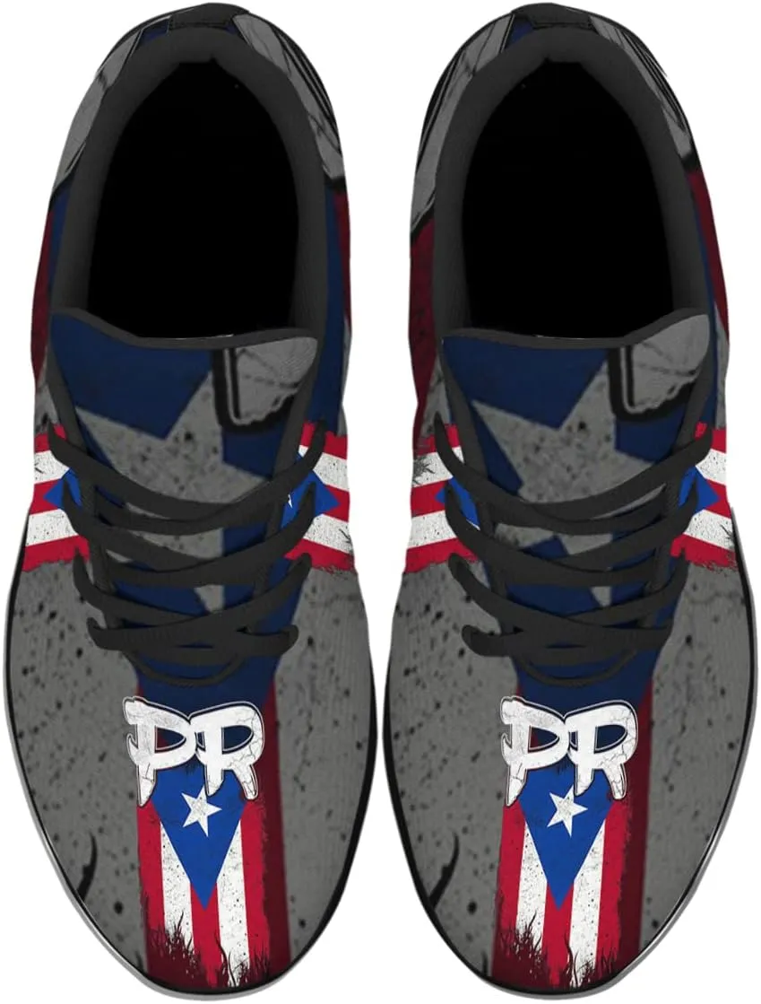 Sonzj-II Puerto Rico Shoes Mens Womens Running Shoes Athletic Casual Puerto Rico Flag Tennis Sneakers Gifts for Friends
