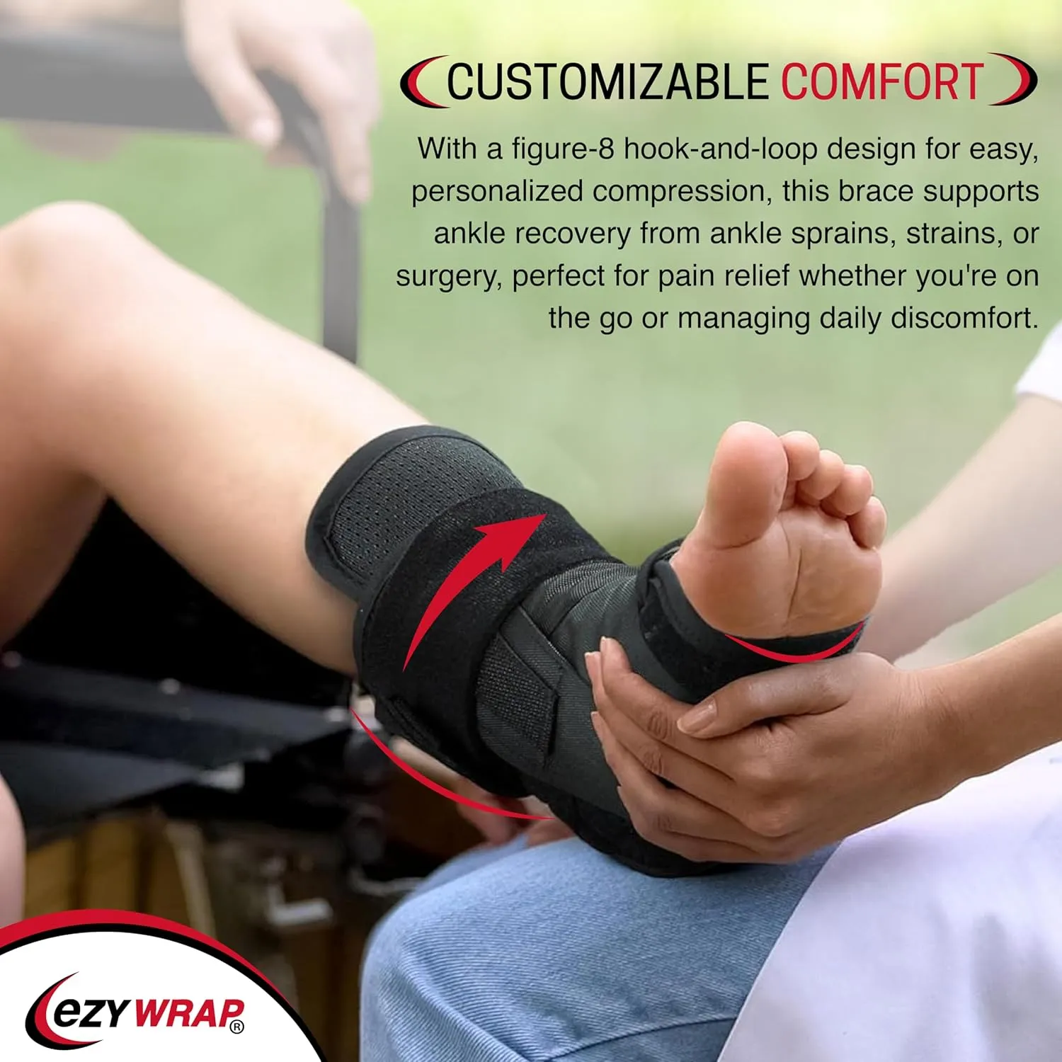Speed Lacer Ankle Orthosis | Ankle Support Brace | Ankle Brace for Women & Men | Ankle Support Strap for Sprain, Ankle Sleeve, Ankle Wrap Foot Brace | Extra Small | (Single/Black)