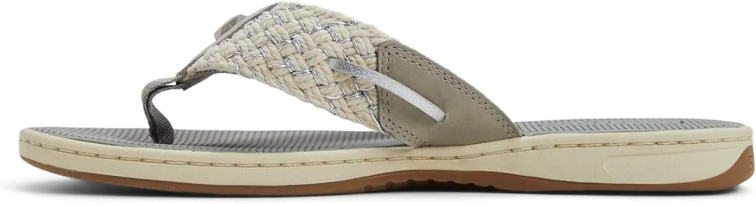 Sperry Women's Parrotfish Flip-Flop, Light Grey, 9.5