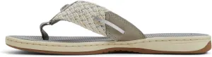 Sperry Women's Parrotfish Flip-Flop, Light Grey, 9.5