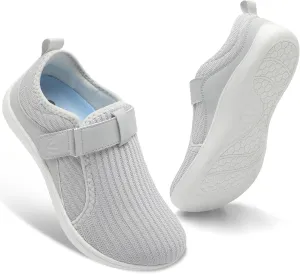 Spesoul Wide Womens Walking Shoes Adjustable Diabetic Shoes Breathable Zero Drop Barefoot Shoe Neuropathy Edema Nursing Shoe Wide Width Sneakers