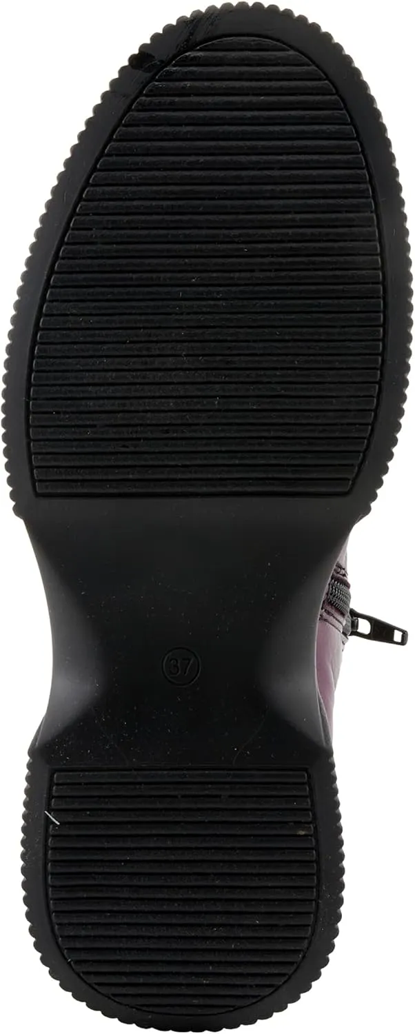 Spring Step Women's NAYANA Booties with Ruching Leather, Metal Rivets, and Removable Insoles