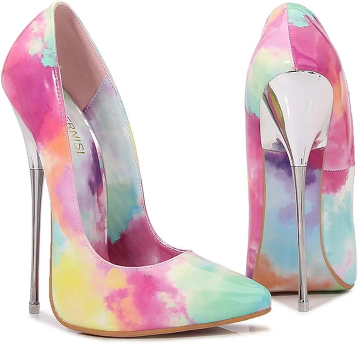 Spring Women's Patterned High Heels Hand-Painted Art Fine Heeled Pointed Women's Shoes Graffiti Nightclub Party Shoes