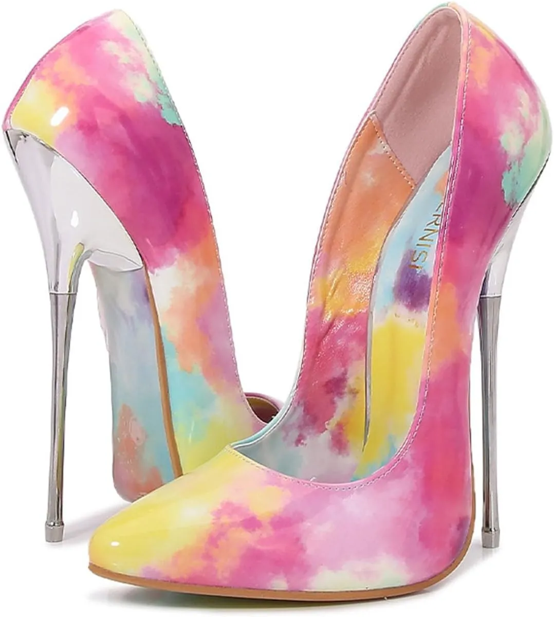 Spring Women's Patterned High Heels Hand-Painted Art Fine Heeled Pointed Women's Shoes Graffiti Nightclub Party Shoes
